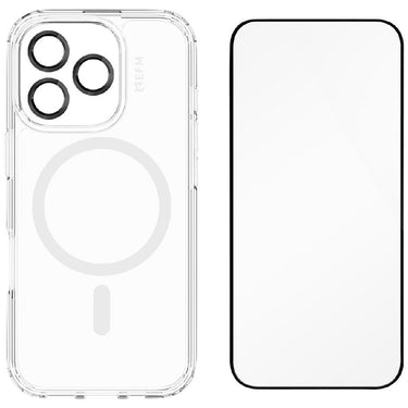 EFM Zurich MagSafe, Impact Screen, Lens Protector Bundle For New iPhone 2024 6.3 Pro-Clear